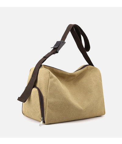 Bolsa Deportiva Retro Canvas de Gran Capacidad con Correa Cruzada - Image 10