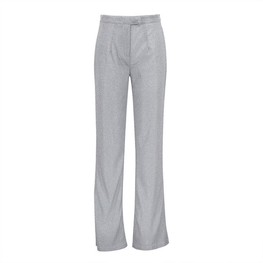 Traje de Noche Brillante con Chaqueta Glitter, Pantalón Slim Cintura Alta y Camisola - Image 8