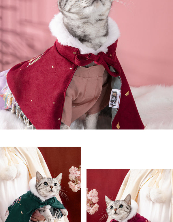 Abrigo Hanfu Tradicional para Mascotas - Gatos y Perros