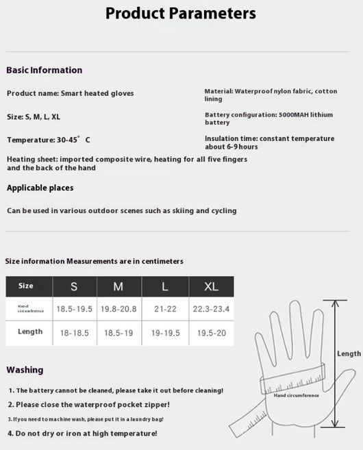 Guantes Térmicos Eléctricos de Piel de Oveja con Pantalla Táctil para Motocicleta - Image 10
