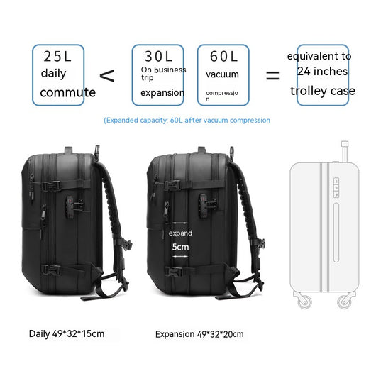 Mochila de Viaje Minimalista de Gran Capacidad Multifuncional para Hombre - Image 4