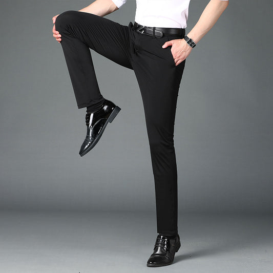 Pantalones Casuales de Seda de Hielo para Hombre - Comodidad de Verano - Image 2