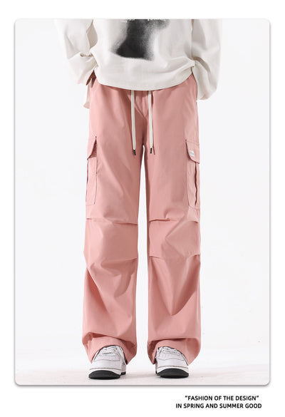 Pantalones Cargo Plisados Retro Americana - Estilo High Street para Parejas - Image 18