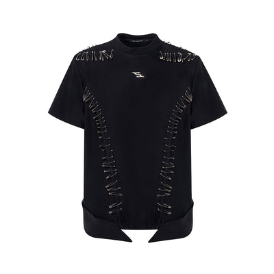 Camiseta Infantil Manga Corta con Hombros Acolchados y Detalles de Costura - Image 8