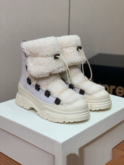 Botas de Invierno de Piel para Mujer - Estilo Europeo y Americano - Image 12