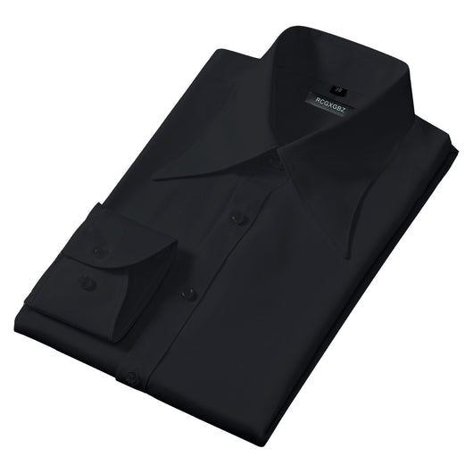 Camisa Business Casual Manga Larga Slim Fit Cuello Italiano Hombre - Image 13