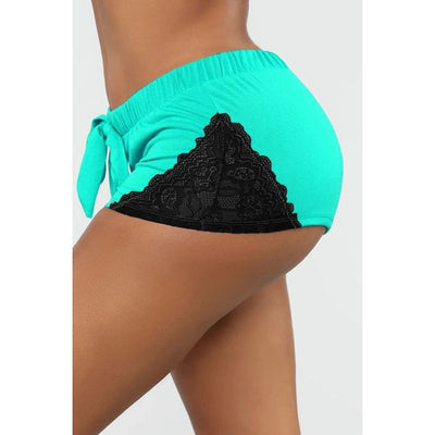 Shorts Deportivos de Yoga con Encaje y Patchwork para Mujer - Image 3