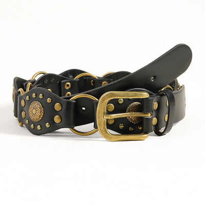 Cinturón Vintage Unisex con Hebilla de Metal Remachado - Estilo Punk Hip Hop - Image 15