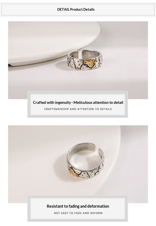 Anillo Vintage para Hombre con Textura de Piedra y Acabado Envejecido - Image 11