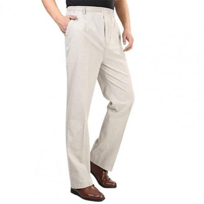 Pantalones Casuales de Cintura Alta Elástica para Adultos Mayores - Image 4