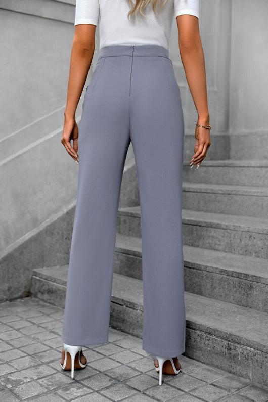 Pantalones de Cintura Alta para Mujer - Elegancia Profesional y Comodidad Diaria - Image 37