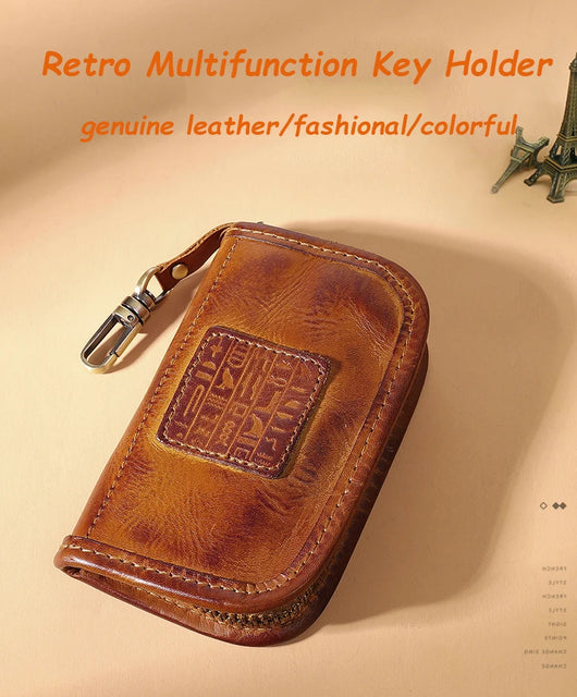 Estuche Multifuncional para Llaves de Cuero Curtido al Vegetal - Gran Capacidad - Image 10