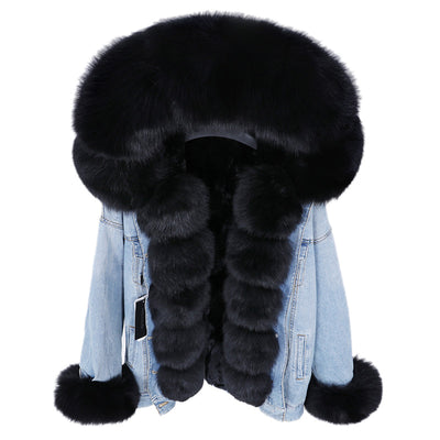 Chaqueta Denim con Forro Desmontable de Conejo - Image 5