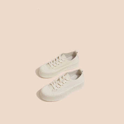 Tenis Blancos de Cuero Casual - Image 3