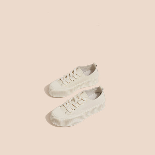 Tenis Blancos de Cuero Casual - Image 3