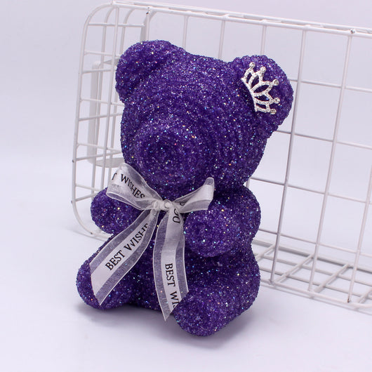 Osito de Cristal con Corona - Regalo Sorpresa Cumpleaños Diamante Espuma - Image 15