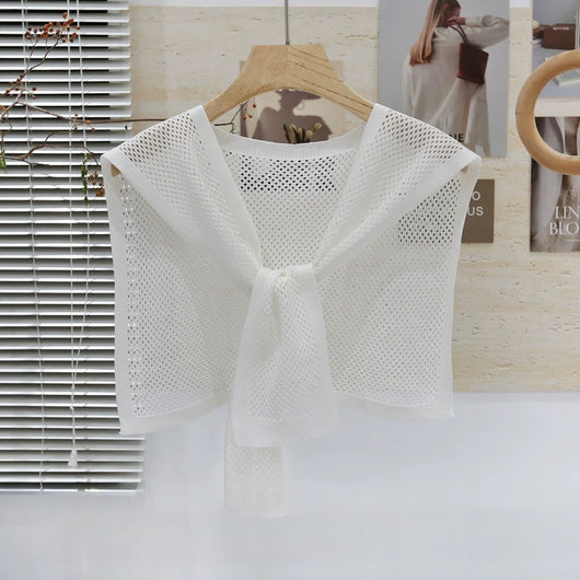 Chaleco Tejido Coordinado - Conjunto 3 Piezas Camisa y Falda - Image 6