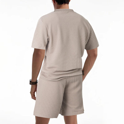 Conjunto Retro Casual para Hombre - Camiseta Cuello Redondo Manga Corta - Image 13