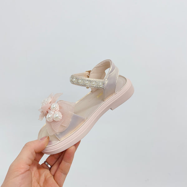 Sandalias Princesa Estilo Nacional con Moño de Perla