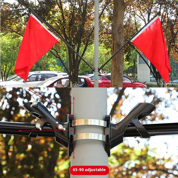 Base Ajustable 180° para Asta de Bandera en Aluminio