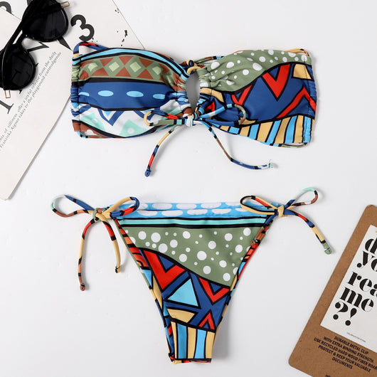 Bikini Estampado Europeo Dividido - Diseño Moderno y Versátil - Image 21