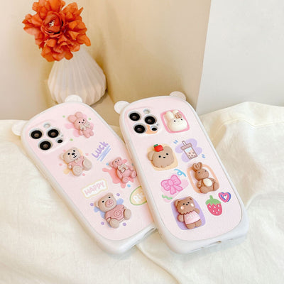 Funda para Celular Oso 3D con Orejas - Diseño Lindo para Mujeres - Image 3