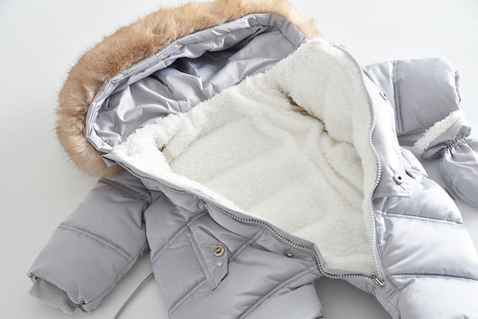 Mameluco Bebé con Capucha y Forro Polar Grueso - Image 14