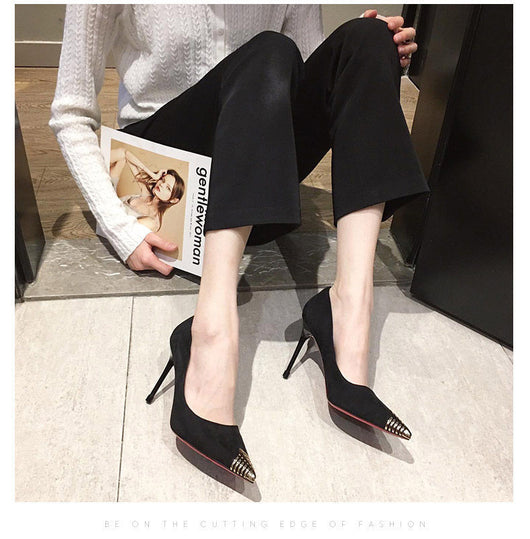 Tacones Altos Puntiagudos con Punta Metálica - Diseño Versátil y Elegante - Image 20