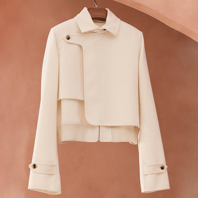 Chaqueta Retro de Cuero Genuino para Mujer - Estilo Temperamental - Image 5