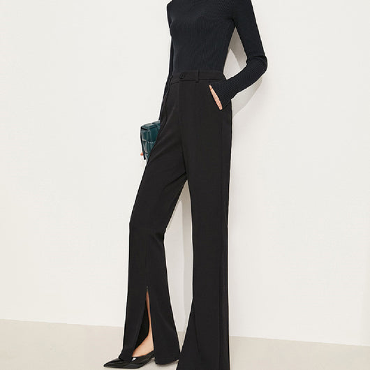 Pantalones Casuales de Cintura Alta con Abertura Lateral - Image 9