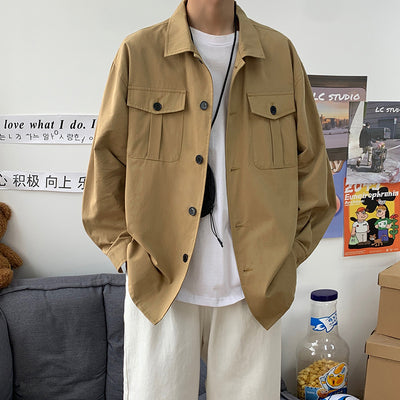 Chaqueta Camisa Manga Larga con Bolsillos Decorados para Hombre - Image 6