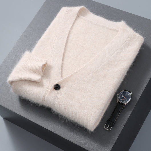 Cardigan Tejido con Cuello V y Botones para Hombre - Image 6