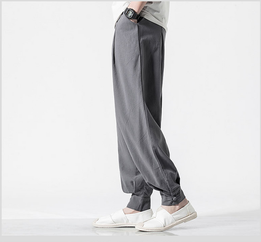 Pantalones Harem de Algodón y Lino Estilo Asiático - Cómodos y Versátiles - Image 10