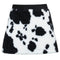 Falda Retro Cintura Alta con Estampado de Vaca - Bolsa Peluda Elegante