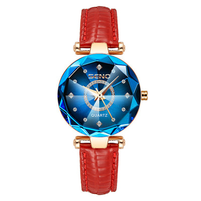 Reloj Impermeable para Mujer con Correa de Acero Inoxidable y Cristal Poligonal - Image 4