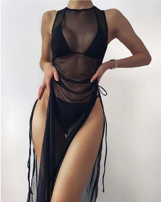 Traje de Baño Escotado con Abertura Lateral Elegante - Image 2