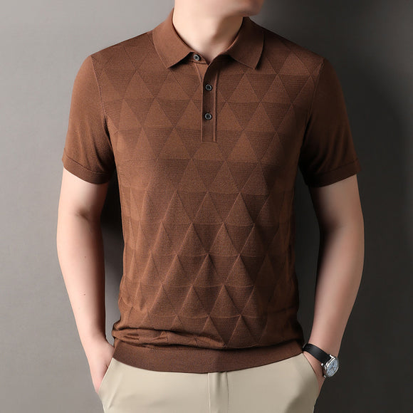 Camiseta Manga Corta Hombre Ice Silk Transpirable Secado Rápido