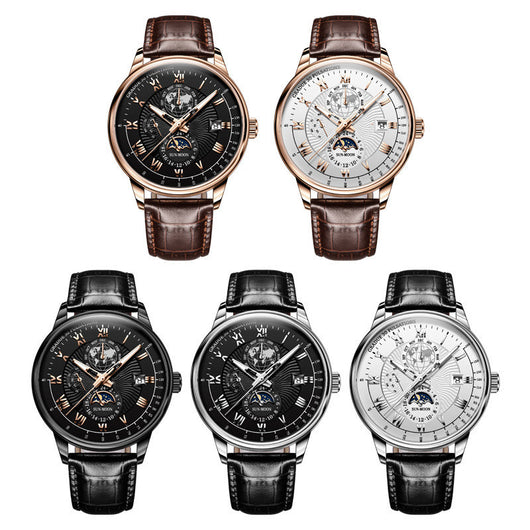 Reloj Mecánico Automático de Moda con Tres Esferas y Seis Agujas - Image 11