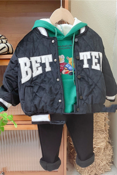 Uniforme de Béisbol Acolchado de Algodón Casual Infantil Coreano - Image 19