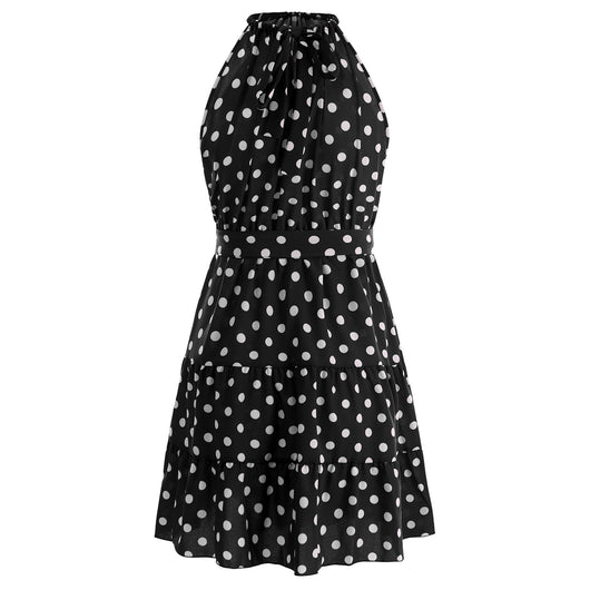 Vestido Elegante de Chifón con Lunares para Mujer - Image 33