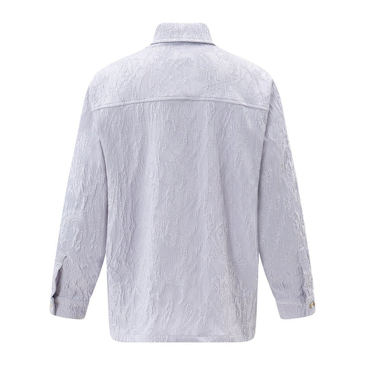 Camisa de Manga Larga con Textura Plisada - Image 2