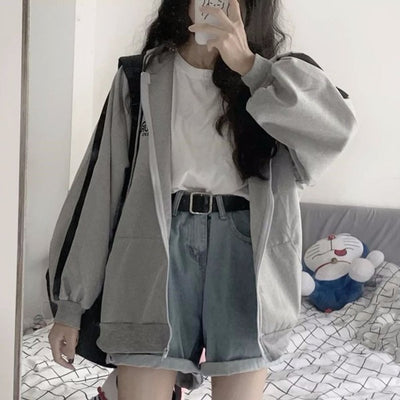 Chaqueta Deportiva Gris de Manga Larga para Estudiantes - Image 7