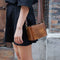 Bolso Mensajero Literario Retro de Madera con Doble Hebilla para Mujer