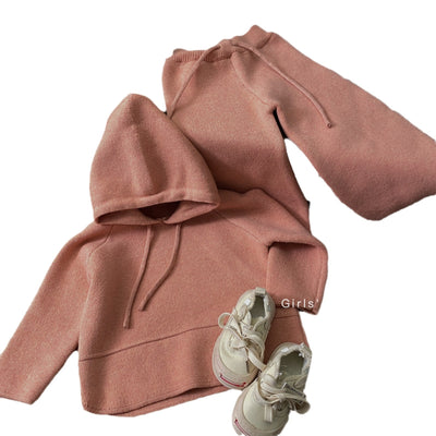 Conjunto Infantil: Sudadera con Capucha Tejida y Pantalón Casual - Image 5