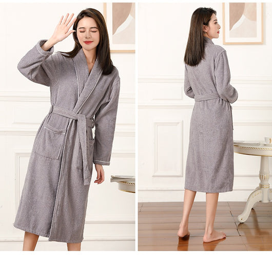 Bata de Toalla Absorbente Unisex - Pijama Cómodo para Hombre y Mujer - Image 37