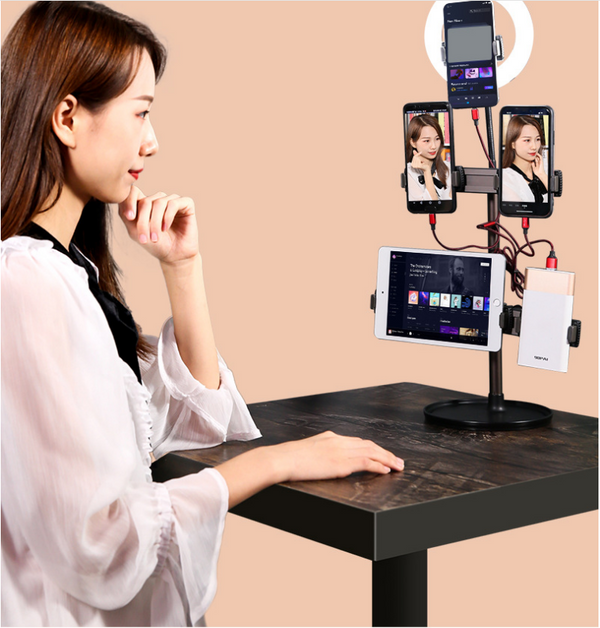 Soporte Telescópico Universal para Móvil, Tablet y Computadora