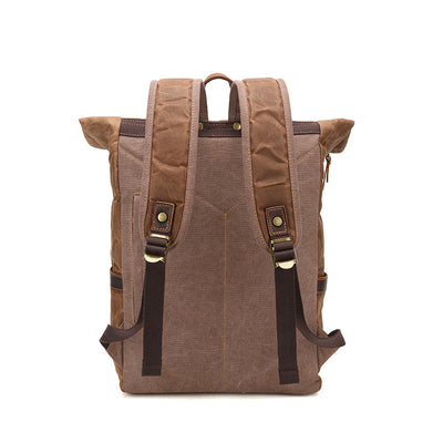 Mochila Vintage de Cuero Crazy Horse Impermeable con Gran Capacidad - Image 5