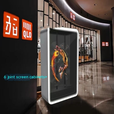 Pantalla Holográfica 3D de 60cm con Soporte de Piso - Publicidad en Movimiento