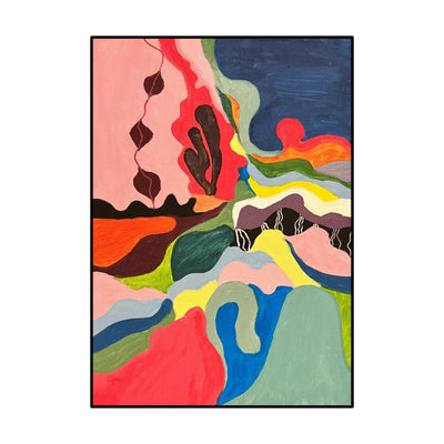 Cuadro Abstracto Colorido Pintura al Óleo Hecha a Mano para Sala de Estar - Image 5