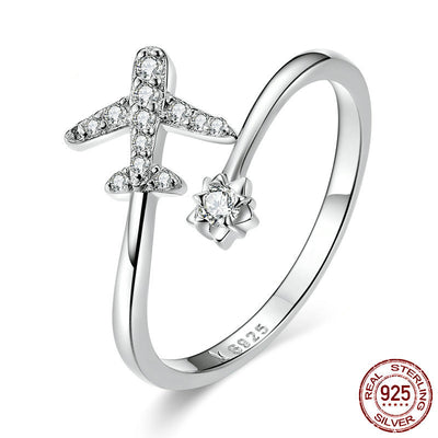 Anillo de Plata con Diseño de Avión - Joya Minimalista para Mujer - Image 8